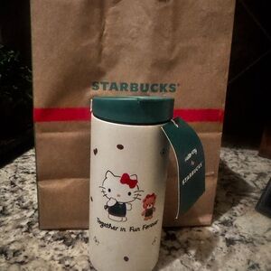 Starbucks Hello Kitty White and Green Mug